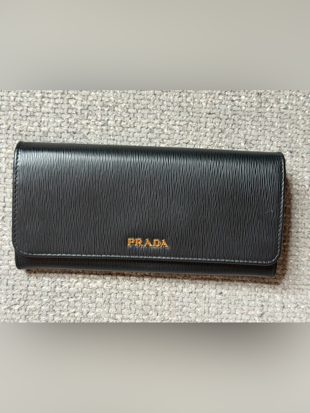 Prada Saffiano Leather Wallet on Chain Black Red Detachable Card Holder